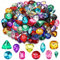 150 Stück Piratenschatz Diamanten Acryl Edelsteine für Kinder Acryl Diamanten Bunt Piratenschatz Mitgebsel Münzen Kinder Diamanten Deko für Piraten-Party, Tischdekorationen, 10