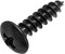 Oneyijun 20 pièces M3 x 10mm Vis à bois autotaraudeuses Acier Carbone Tête à bride ronde champignon Attaches Vis de perçage Noir