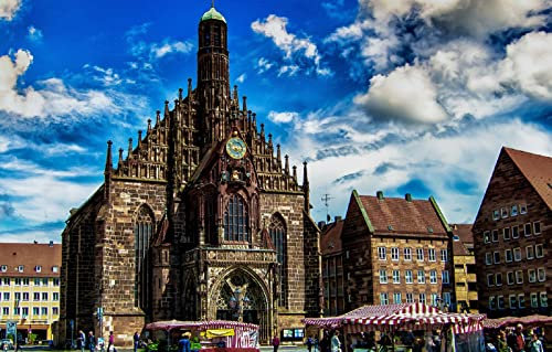 LHJOYSP 3D Puzzle 1000 Teile Stadt Bayern Nürnberg, Deutschland 75x50cm