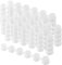 JEUIHAU 50 Strips 300 Pots Empty Plastic Paint Strips,3ml / 0.1 oz Clear Paint Pot Strips, Mini 6 Paint Cup Pots for Classrooms Paintings Art Festivals