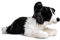 Uni-Toys - Border Collie schwarz-weiß, liegend (ohne Geschirr) - 64 cm (Länge) - Plüsch-Hund, Haustier - Plüschtier, Kuscheltier