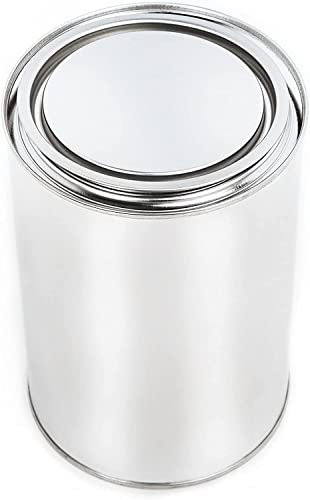 BenBow Weißblechdose 4x 1000 ml mit Eindrückdeckel - luftdicht, undurchsichtig, leer, rund - Aufbewahrungsbehälter