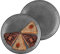 TREND FOR HOME Lot de 2 Assiettes Plates en Verre en Couleur Presentoir a Gateau Service Asiette Plat à Tarte Pizza Dessert Pâtisseries | Ø 30 cm | Dessin Géométrique | Alisse Smoky