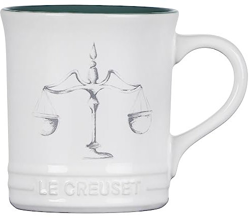 Le Creuset Tasse à café en grès avec signe du zodiaque, 414 ml, Balance