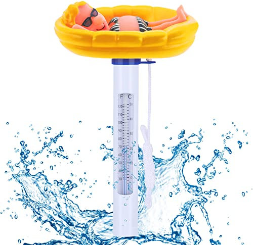 Lets Joy Schwimmende Wasserthermometer, Pool Thermometer mit String Bruchfest Wasserthermometer, Schwimmbad Wasser Temperatur Thermometer, Floating Pool Thermometer für Aquarien, Pools, Spas