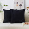 Home Brilliant Black Cushion Cover Set of 2, Cushion Covers 50cm x 50cm for Sofa Bed, Super Soft Square Pillows for Scatter Cushions, (50cm x 50cm, Jet Black)