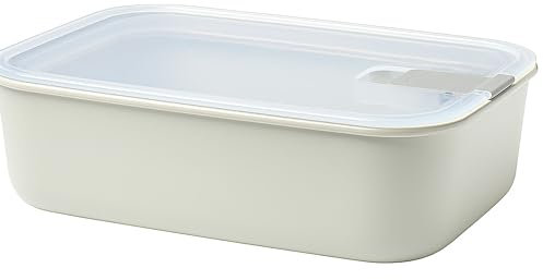 Mepal - Boîte de conservation alimentaire EasyClip - Boîte de rangement avec couvercle et fermeture à pression - Pour le micro-ondes, le four à vapeur et le congélateur – 1500 ml – Nordic white