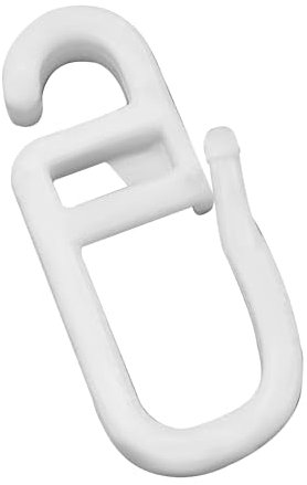 150pcs Ganci Tende con Occhielli, Ganci per Anelli Tenda, Gancio di Chiusura della Tenda, Ganci Plastiche per Tende Trasparente, Accessori Tende ad Anelli, per Binari e Aste per Tende