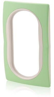 Steckdosen-Rahmen Nobilis vertikal Pastell Grün mit weißem Halter Wandmontage 80x123mm, doppelt