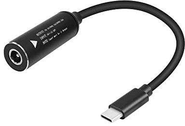 GINTOOYUN PD65W DC5521 auf USB-C Ladekabel DC5.5mmx2.1mm Runde Buchse auf Typ-C Ladegerät Netzteil Kabel für Laptops,Handys,Tablets,Aufladungen,etc(7Inch)(DC5521)