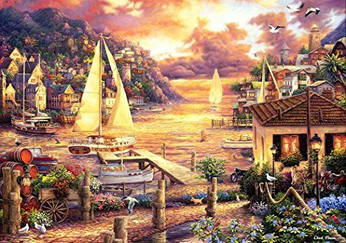 Grafika - Chuck Pinson, Catching Dreams - 1500 Teile Puzzle - Traditionelle Segelboote, Küstenlandschaft - Puzzle für Erwachsene