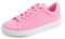 Feversole Women's Light Weight Lace-Up Sneaker,Sneakers Stringate in Pelle PU da Donna Colore Rosa Caldo Suola Bianca Occhiello Grande 40
