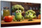 DARO Design - witziges Küchen-Bild auf 6mm HDF 40x30 cm Brokkoli-Freunde - Wand-Deko Bilder Lustiges Geschenk
