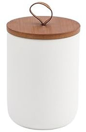 outer treasure Modern Ceramic Jar with Lid Sugar Bowl Coffee Canister Food Storage Jar for Coffee Beans,Sugar,Tea,Spices,ect. (White 28.15oz/800ml)