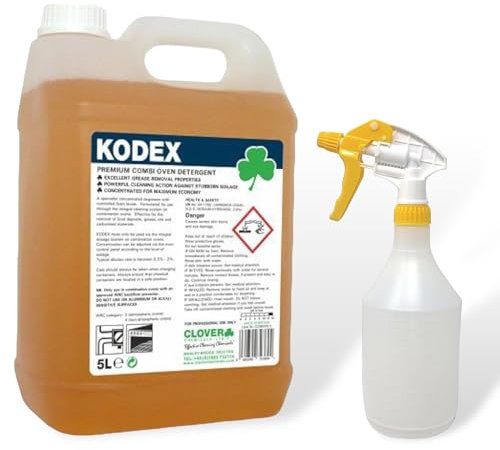 Clover Chemicals Kodex Premium Combi Oven Detergent 5L and 750ml Trigger Spray Bottle