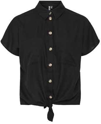PIECES Female Kurzarmhemd PCPIA LEINENMIX | Short sleeved shirt
