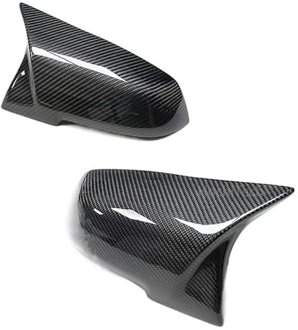 Spiegelkappen,Auto Rückspiegel Kappe,Rückspiegel A FIT-VERWENDUNG FÜR BMW 1 2 3 4 Serie F20 F30 F31 F32 F36 2012 - UP 32 0i 328i 330D 335i M3 M4 Ersatzstilkohlenstofffaserspiegeldeckel(Carbon fiber pa