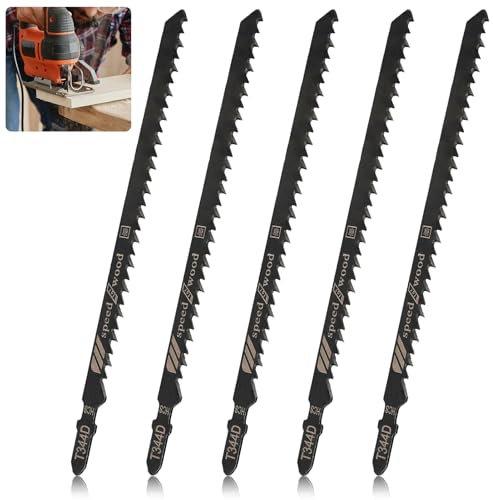 5 Pezzi Lame Seghetto Alternativo T744d Set SRLWMYI 180mm lame per seghetto alternativo Ideale, per Tagliare Legno Tubi di Plastica e Ossa di Carne Congelata Metalloplastica PVC, Ecc