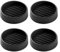 VooGenzek 4 Pièces 5.1cm Patin Rond Antidérapant en Caoutchouc, Bed Sofa Wheel Anti-Slip Pad, Pied en Caoutchouc Pad, pour Lit Armoire Canapé Chaise Table, Noir