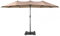 Easylife Double Parasol Patio Umbrella, Free Standing Extra Large Garden Parasol UV Rays, Easy Use Crank Handle, Folds to Store (Canopy 455x265cm, H240cm) - Fully Guaranteed, Base Not Included