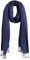 Bovari Schal Pashmina aus Premium Viskose - weich wie Kaschmir -, glänzend wie Seide - 200x70 cm XL Damen-Schal (blau/dunkelblau)