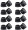 OSDUE Rond Bouchons pour Tuyau, 16 pièces 20MM Bouchons de Couverture Cache Tube en Plastique Bouchon Pied de Chaise Embout de Bouchon en Plastique Noir, pour Chaises, Canapés, Tables