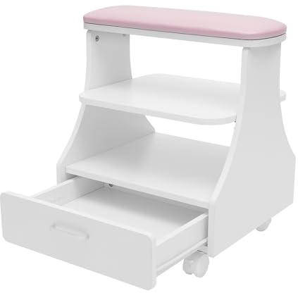 Repose-pieds pour pédicure, manucure avec roues, tabouret de bain de pieds, pédicure, mobile, manucure, meuble de manucure, chariot de bain de pieds, salon de beauté pour salon de manucure, pédicure,