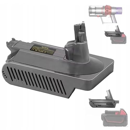 Rosfix Adaptateur Batterie Milwaukee 18V vers Dyson V10 – ABS Résistant | Compatible avec Dyson V10 Cyclone/Animal/Absolute | Pour Batteries >4Ah | Accessoire Aspirateur
