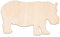 Creative Deco Personalisierte Holztiere aus Sperrholz 3mm | Flusspferd | 5-100 cm | Zootiere Tierfiguren | Wanddeko Kinderzimmer | Lasergeschnittene Sperrholzausschnitte für Decoupage, zum Bemalen