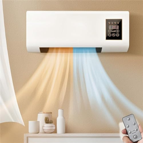 Mini aire acondicionado montado en la pared con control remoto, aire acondicionado portátil para dormitorio y sala de estar, ideal para uso en la oficina
