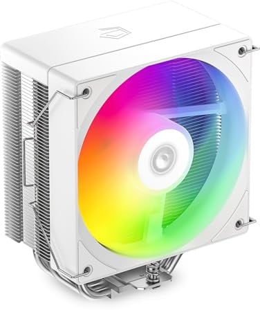 ID-COOLING SE-214 CPU Cooler AM4 CPU Cooler CPU Air Cooler 120mm PWM Fan Air Cooling for Intel/AMD (SE-214-XT V2 ARGB WHITE)