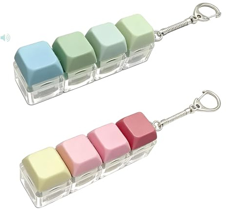 2 Piezas Teclado Fidget Toys, Fidget de Teclado para Adultos, Juguete para Ansiedad con Teclados, Teclados Fidgets Clicker para Aliviar el Estrés Pass Tiempo