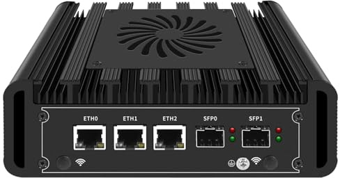 UDPTCP Mini PC N300 Firewall Hardware Inte l82599ES 2 x 10GbE SFP+, 3 x i226V 2.5GbE LAN OPNsense Appliance,AES-NI, 2HD, NO RAM NO SSD