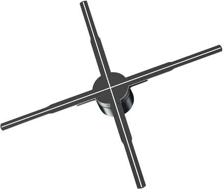 Ventilatore olografico 3D che ruota la proiezione di immagini virtuali, video, immagini, proiettore olografico a LED, supporta Wi-Fi Gestione semplice(Ultra HD NEW 65cm)