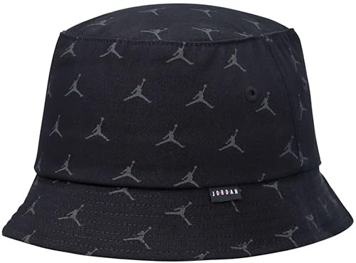 Jordan All Over Jumpman Print Hat Youth AOP Bucket Hat (Schwarz), Schwarz, Einheitsgröße
