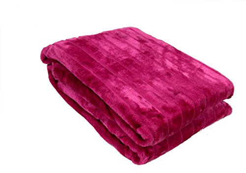 Tagesdecke Kuscheldecke Nerz Wohn Plaid Nerzoptik Decke 150x200cm Farbe: fuxia