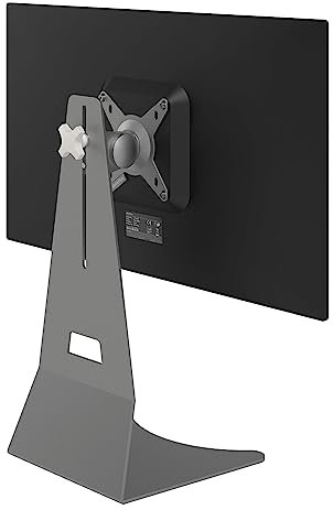 Dataflex Addit Monitorständer 502 Silber, höhenverstellbare Monitorkonsole, drehbarer Monitorständer, für 1 Monitor bis zu 15 kg, kompatibel mit VESA MIS-D 75x75/100x100mm