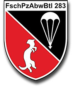 Aufkleber/Sticker FschPzAbwBtl 283 Fallschirmjäger Bataillon 1990 6x7cm A1394