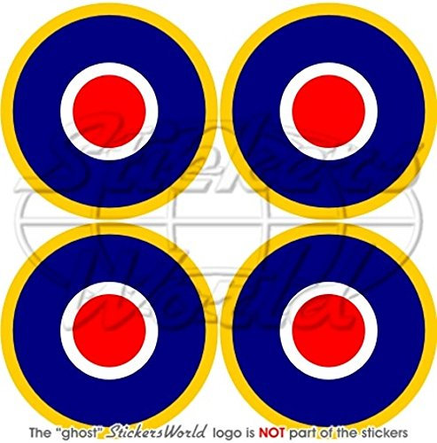 Vinyl-Aufkleber, Motiv: Kokarden des Royal Air Force (Typ C1), 50 mm, 4 Stück