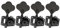 Musiclily Pro 4 in Linea Open Gear Bass Meccaniche per Basso Elettrico 4 Corde, Nero