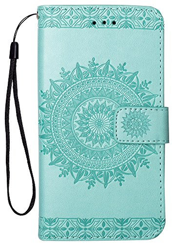 Hancda Hülle für iPhone SE 2022 / iPhone SE 2020 / iPhone 8 / iPhone 7 Handyhülle Klapphülle Tasche Hülle Flip Case Leder Schutzhülle Klappbar Cover Handytasche Geldbörse Magnet Case Lederhülle,Grün