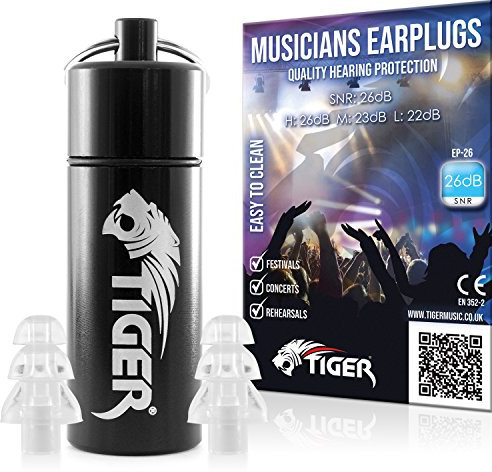 TIGER Musiker 2 – Gehörschutz Ohrstöpsel SNR 25dB