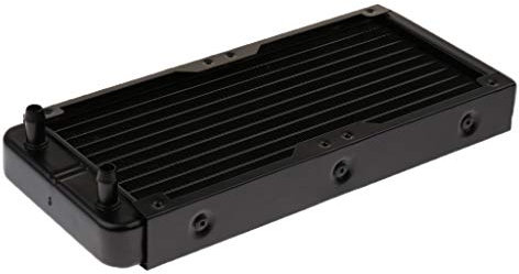 perfk Fila De Enfriamiento De Agua De Radiador De PC para CPU Disipador De Calor 240 Mm G1 / 4 '' Boca Recta