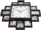 2 en 1 Horloge Murale en Plastique Photo Art Photos Moderne Design DIY Cadre Photo Noir Moderne Home Decor Salon Dcoration