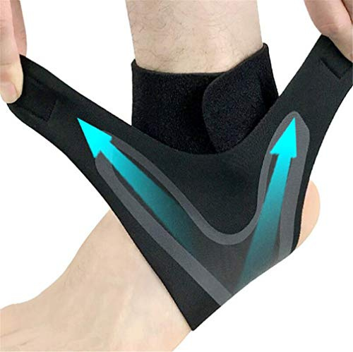 Knöchelbandage, verstellbar atmungsaktiv elastisch Anti-Verstauchung Knöchelbandage, für Basketball Sport Gelenkschmerzen, Erholung von Fußgewölbe, Fußknöchelschwellungen, Fersensporn, 1 Paar (XL)
