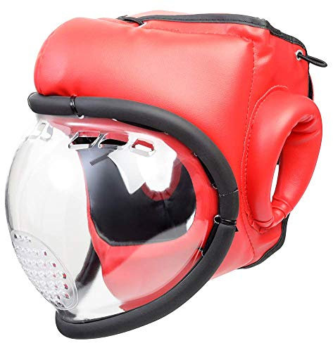 Playwell Kudo Rot Integralhelm Waffen Vollkontakt Kopfschutz - Sr