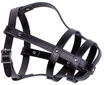 Nobby Leder Maulkorb schwarz; Größe 8; 37/48 cm