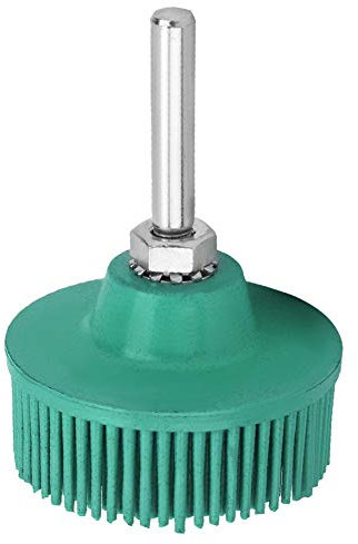 Bristle Disc, 50mm/2Inch Abrasive Bristle Disc with 1/4 inch Shank, Emery Polishing Wheel 50/80/120 Grit Optional, for Electric drill(Green,50#)
