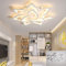 FUMIMID LED Deckenlampe Blume Kreative Deckenleuchte Innen Decken Beleuchtung Für Schlafzimmer Wohnzimmer Mit Küche Esszimmer Weiß Acryl Lampenschirm Dekorative Lampe,10 Heads