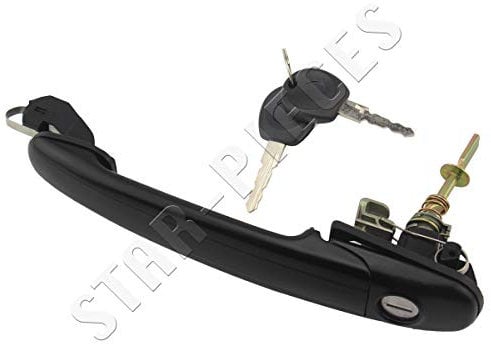 Poignée de porte compatible pour Polo, Ibiza 2, Galaxy 1, Sharan, Caddy, Seat Alhambra, Cordoba, Inca (1993-2010) poignée extérieure | avant gauche ou droite. Vendue avec serrure + double de clé